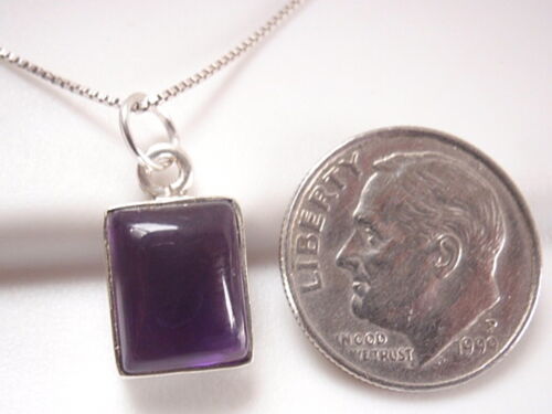 Details about   Amethyst Basic Rectangle 925 Sterling Silver Necklace 