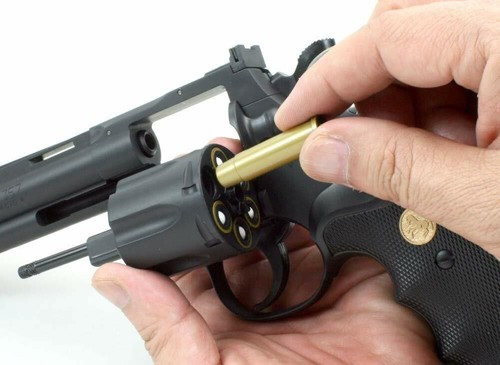 /"Crown Model/" Hop Up Air Revolver No.11 COLT Python 4inch Black Airsoft Gun