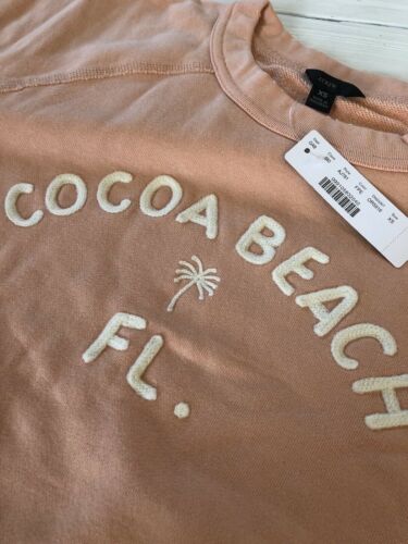 Peach Details about  / J Crew Women/'s /"Cocoa Beach/" Graphic Sweatshirt NWT
