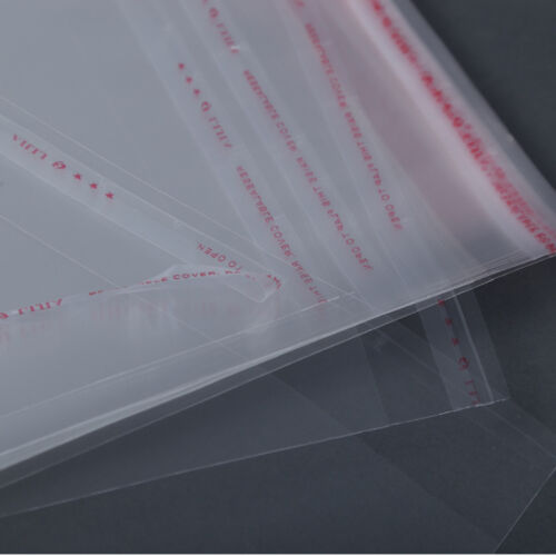 100pcs Resealable Poly Bag Transparent Opp Bag Plastic Bags Self Adhesive Seal