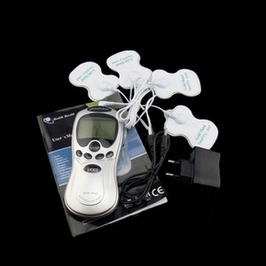 4-Electrode-Massager-Therapy-Acupuncture-TENS-Electronic-Digital-Pulse-Useful-US