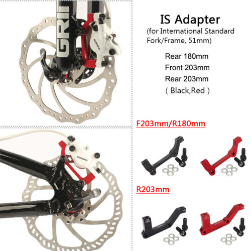 140/160/180/203mm MTB Bike Disc Brake Rotor 6 Bolts IS/PM Disc Brake Adapters US 
