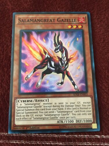 Salamangreat Gazelle Super Rare 1st Edition NM//VLP SDSB-EN003
