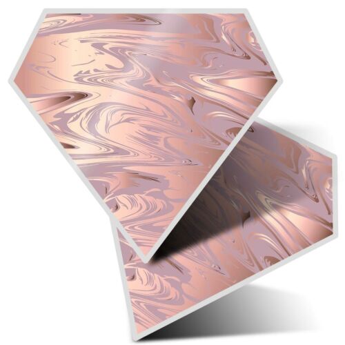 2 X Pegatinas De Diamante 7.5 Cm-Oro Rosa de Patrón de mármol bastante #24125