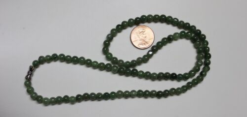 100/% Natural Untreated Grade /"A/" Beautiful Green Jadeite Bead Necklace 5.6mm 20/"