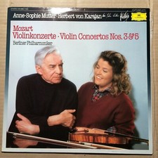 MOZART - VIOLINKONZERTE Nr. 3 & 5 - MUTTER / KARAJAN - LP - GERMANY 1984 (K686)