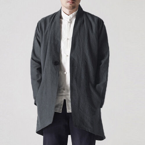 INCERUN Men 100/%Cotton Coat Japanese Kimono Yukata Jacket Vintage Loose Cardigan