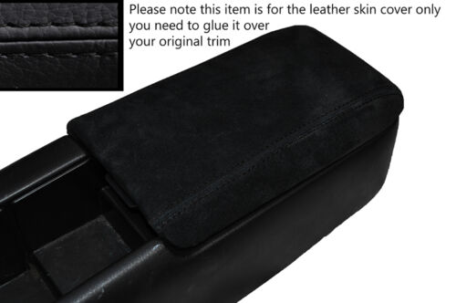 Costura Negra Gamuza Apoyabrazos Skin Tapa se ajusta Nissan S14 200sx 1994-1999