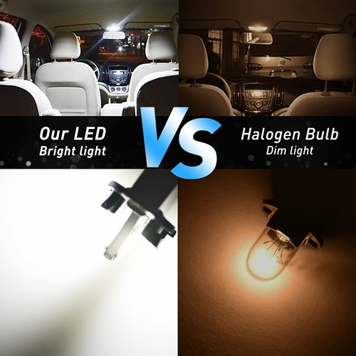 10x T10 168 192 W5W LED Map License Dome Trunk Cargo Interior Light Bulbs 6000K