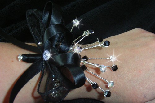 Crystal wrist corsage