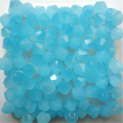 100pcs Beads Loose Crystal Spacer Faceted Glass Bicone Wholesale Jewelry Making