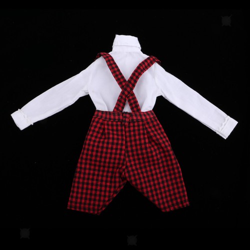 Suspender Trousers White Shirt for Night Lolita Dolls Clothes Accs Overalls