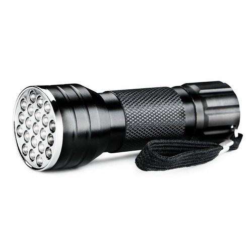UV Ultra Violet 21 LED 395nm Flashlight Mini Blacklight Aluminum Torch Lamp UK