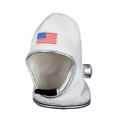 Adults Astronaut White Helmet Spaceman Pilot NASA Sci Fi Fancy Dress Hat 