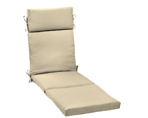 Details about  / 21 in x 72 in Outdoor Chaise Lounge Cushion Tan Leala Texture Water Repellant
