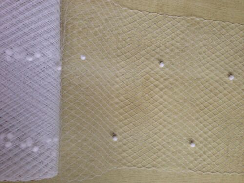 1 YD Russian Veiling With Dots Hat Trim Netting For Wedding Millinery 9'' Width 
