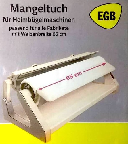 EGB Bügeltuch 65cm breit natur Mangeltuch Leinen Tuch Rolltuch Mangel Leinentuch