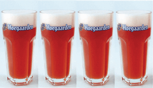 4x Hoegaarden Long Drink 25cl Belgian Beer Glasses