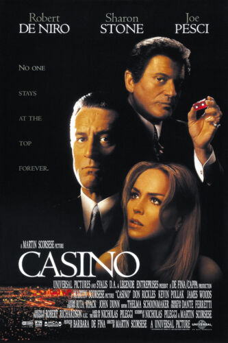 Casino 1995 Robert De Niro Joe Pesci mafia movie poster print