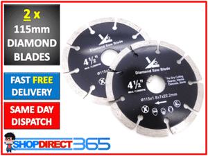 2 x 115mm 4.5/" Diamond Angle Grinder Grinding Stone Brick Concrete Cutting Disc