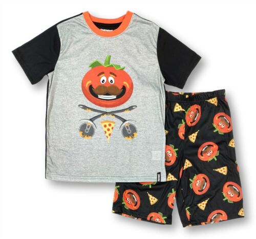 Boys Fortnite Pajamas 2-Piece Short Sleeve Shirt Shorts Tomatohead Medium 8 