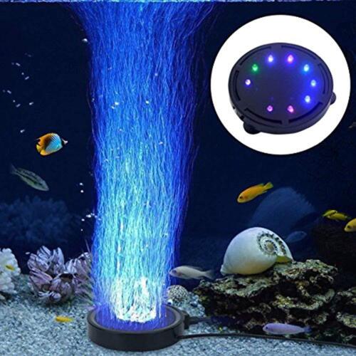 Aquarium Bubble Light Aquarium Air Stone LED Light Air Pump Bubble Stone Lamp