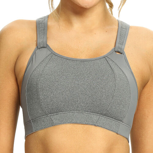 Details about  &nbsp;Women&#039;s No-Bounce Full-Support Racerback Pro High Impact Sports Bra Plus Size