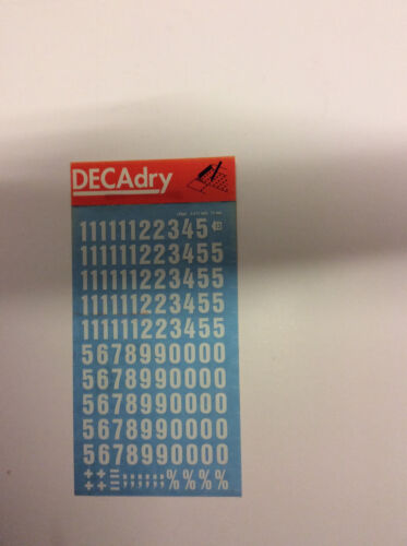 Decadry Transfers No13 48pt White 12mm 0.472inch 