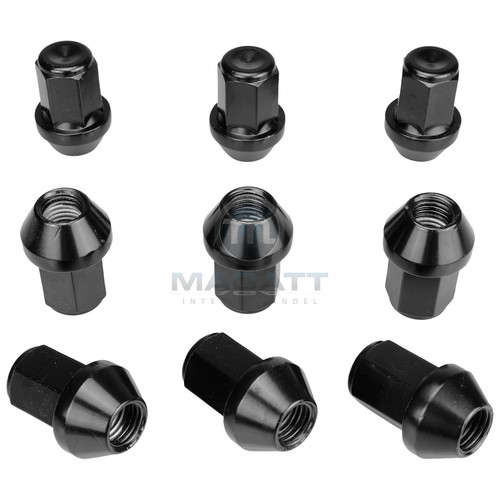 16 tuercas de rueda negro tuercas llantas Hyundai Getz TB//TBI FC /& matriz