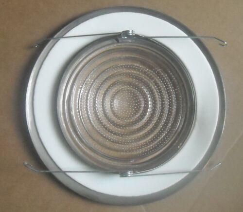 6" INCH RECESSED CAN LIGHT BLACK SHOWER TRIM FRESNEL CLEAR MILKY FROSTED LENS 