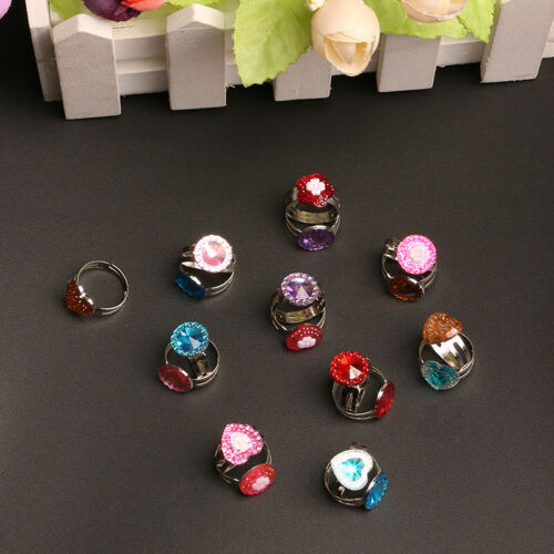 10Pcs//Set Kids Toy Ring Princess Jewelry Colorful Rings for Girls Little Kids
