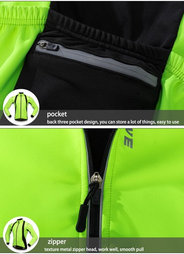 Winter Cycling Jacket Windstopper Thermal Fleece Warm Bike Jersey Bicycle Coat