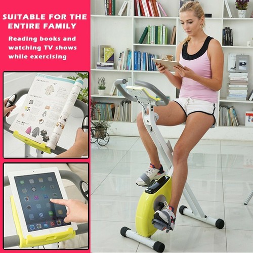 Details about / Magnetic Exercise Bike Folding Adjustable Stationary Cycling Home Cardio Workout