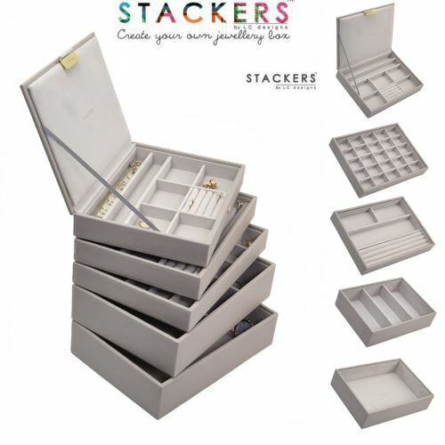 TAUPE Stackers Classic or Medium Size Jewellery Box or Make Your Own Set! 