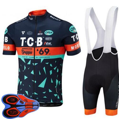 2020 Men Cycling Jersey Bib Shorts Set Bike Clothing Bicycle Short Sleeve Outfit