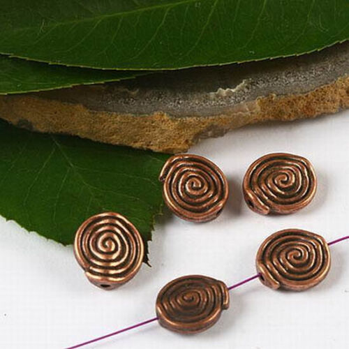 20pcs copper-tone snail spacer beads h2368 