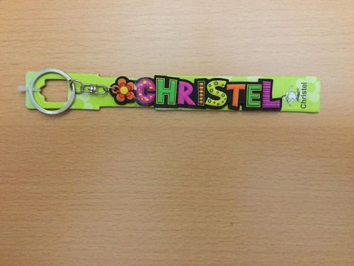 2 cm hoch /" CHRISTEL /" Fun Schlüsselanhänger von Albatros mit Namen bunt ca