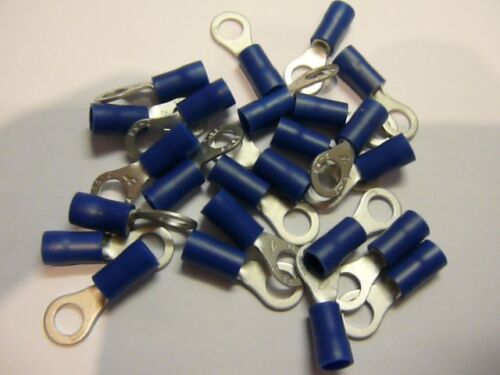 pour 4 mm boulon // vis Pack de 25 bleu 4.3 mm anneau Terminal crimp connector