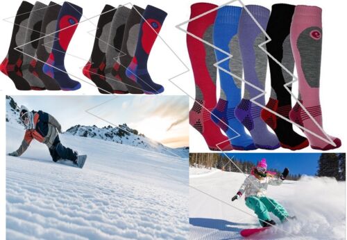 Ski Socks Extra Warm Hiking Cycling Winter Sports Long Thermal Boys /& women Mens