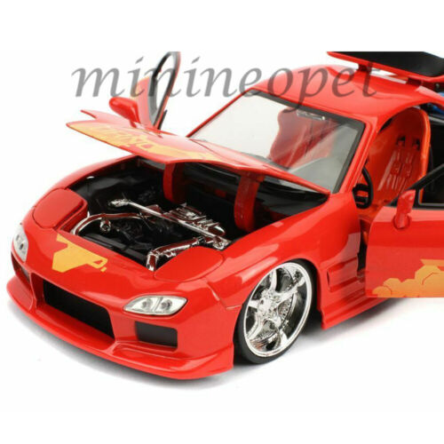 JADA 30747 FAST /& FURIOUS JULIUS MAZDA RX-7 1//24 DIECAST MODEL CAR ORANGE