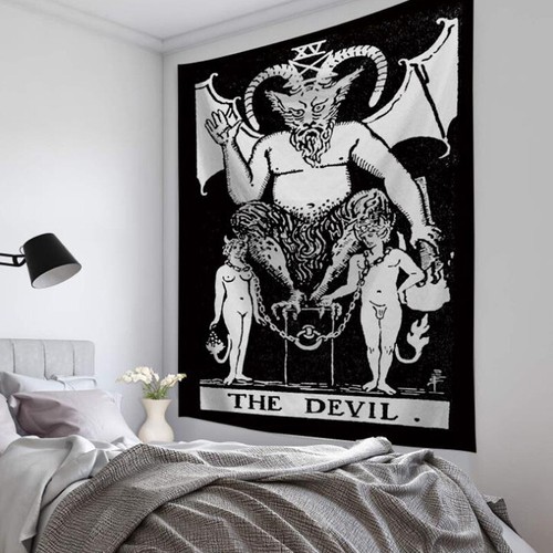 Tarot Tapisserie Wandteppich Wandbehang Strandtuch Wanddekoration Sonne und Mond