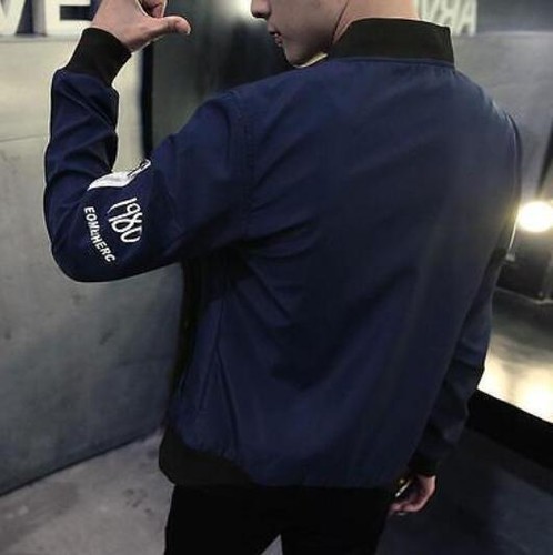 Korean style Men Slim collar jackets fashion Tops Casual coat outerwear M-4XL