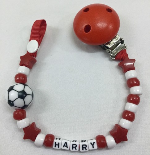 **BUY 2 GET 1 FREE ⚽Personalised DUMMY CLIP ⚽12 Letter ⚽ FOOTBALL ⚽ 14 Colours ⚽