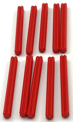 Lego 10 New Red Technic Axle 6 Rods Pieces Parts