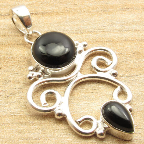 925 Silver Plated Genuine Stones Antique Style Pendant Women/'s Jewelry