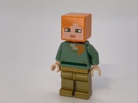 Lego Minifigure Mini Figure Minecraft MIN047 Alex Pearl Gold Legs 21134