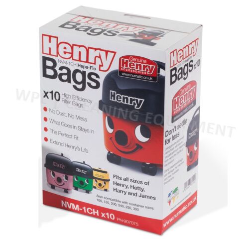 Henry Hoover Bags x10 Hetty Vacuum Cleaner New Hepa Numatic Hepaflo Genuine