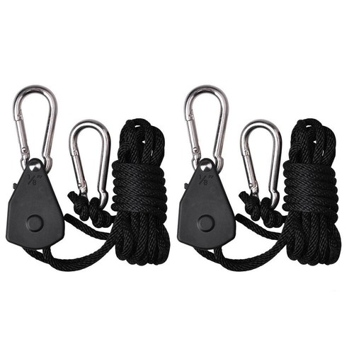 New 2pc Rope Ratchet Adjustable Heavy Duty Hanger Light Reflector Max 150LBS