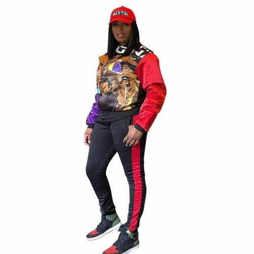 USA Women/'s 2Pcs Hoodie Sweatshirt Sports Pants Casual Tracksuit Wear Sweat Suit