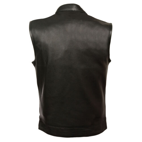 Milwaukee Leather Men's SOA Snap/Zipper Club Style Vest w/ Gun Pockets **MLM3510 